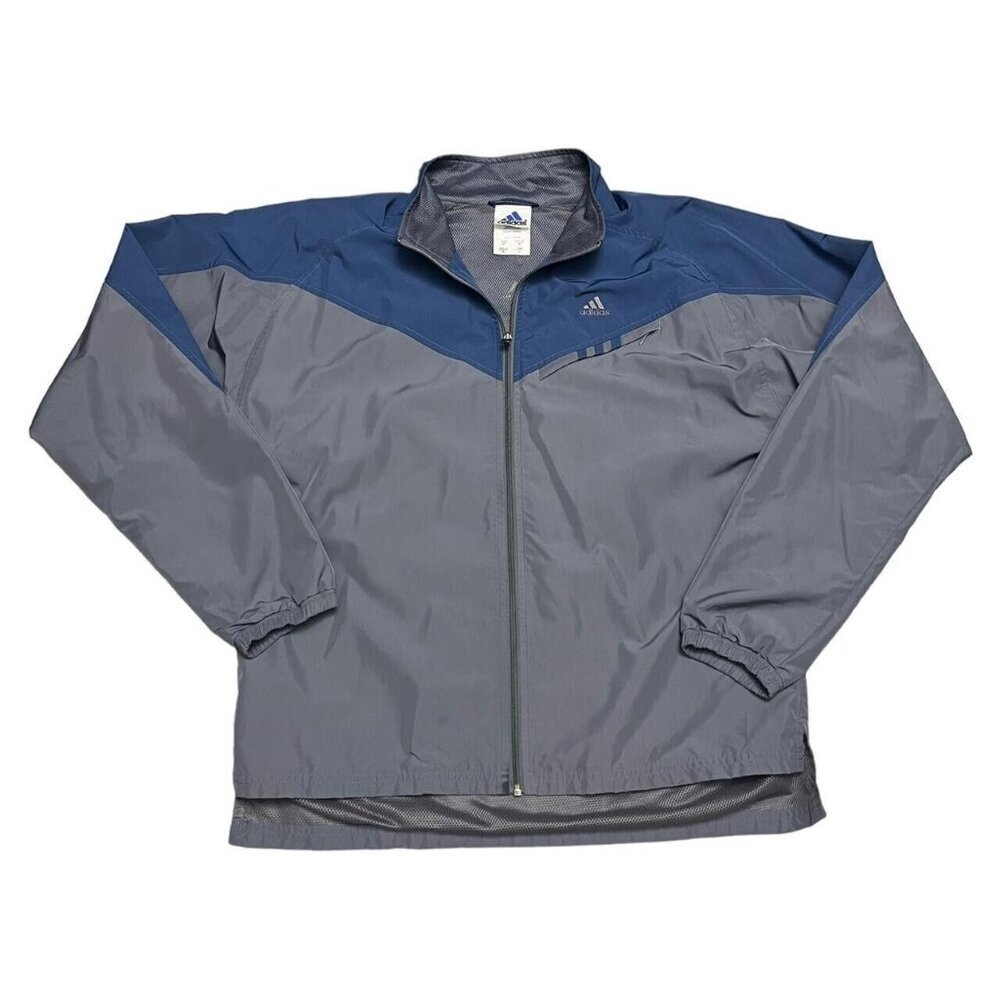 Adidas Vintage Y2K Light Designer Outdoor Windbreaker Jacket - Mens Medium